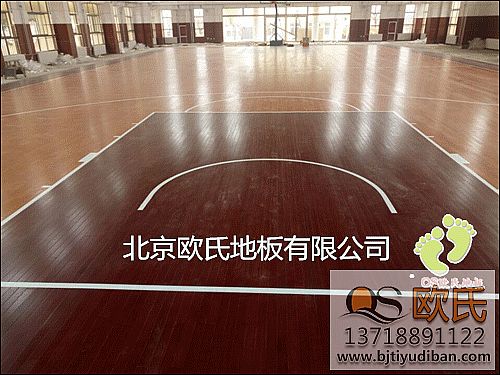 山東臨沂72313部隊(duì)籃球館木地板案例