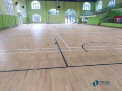 小學俄勒岡松舞臺場木地板施工工藝